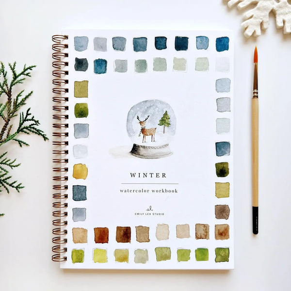 Watercolor Workbook & Paint Set -- Fall & Holiday Themed