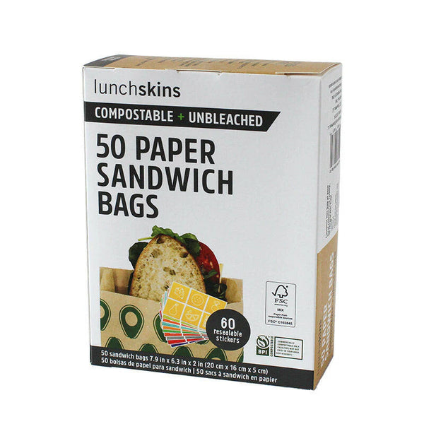 Compostable Paper Snack & Sandwich Bags