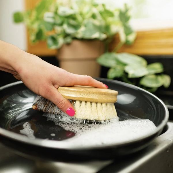 Double-Sided Bamboo Cleaning Brush