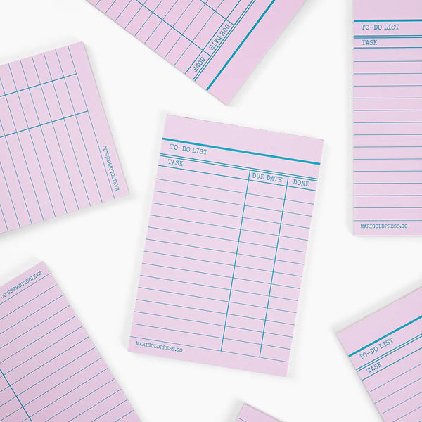 Library Card Themed Notepad