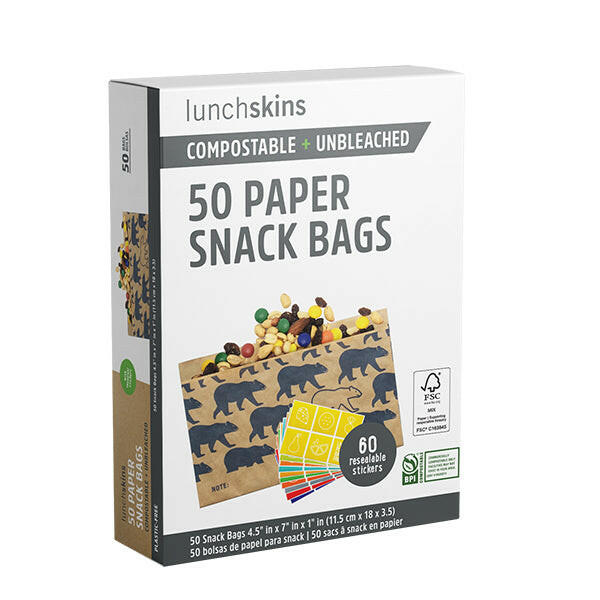 Compostable Paper Snack & Sandwich Bags