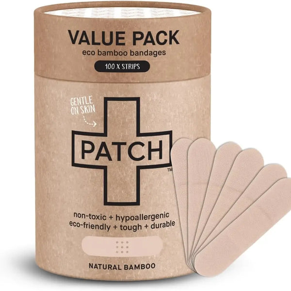 Natural Bamboo Adhesive Bandages, 100 pack