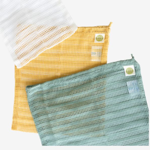 Cellulose Produce Bags/ Multipurpose Drawstring Sacks Set of 3