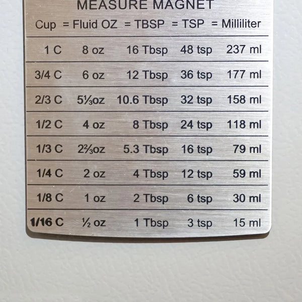 Cooking Conversions Magnet
