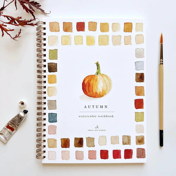 Watercolor Workbook & Paint Set -- Fall & Holiday Themed