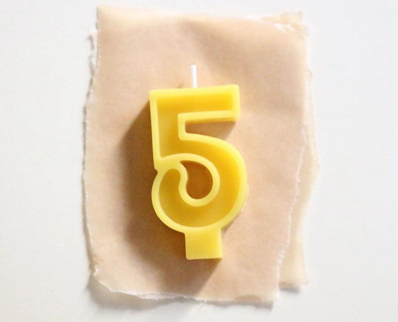 Beeswax Number Birthday Candles