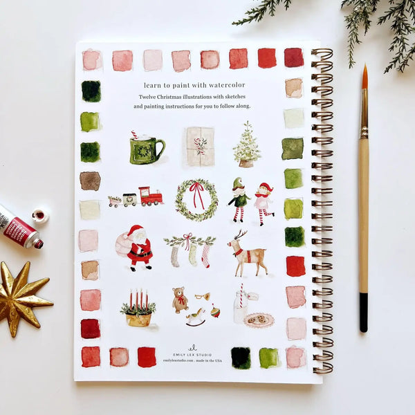 Watercolor Workbook & Paint Set -- Fall & Holiday Themed