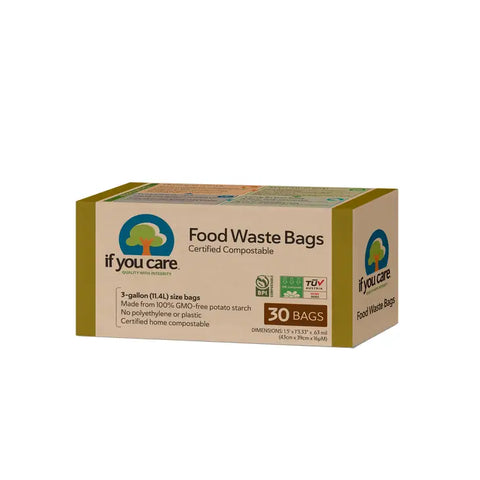 3 Gallon Certified Compostable Food Waste Scrap Bags, 30 ct