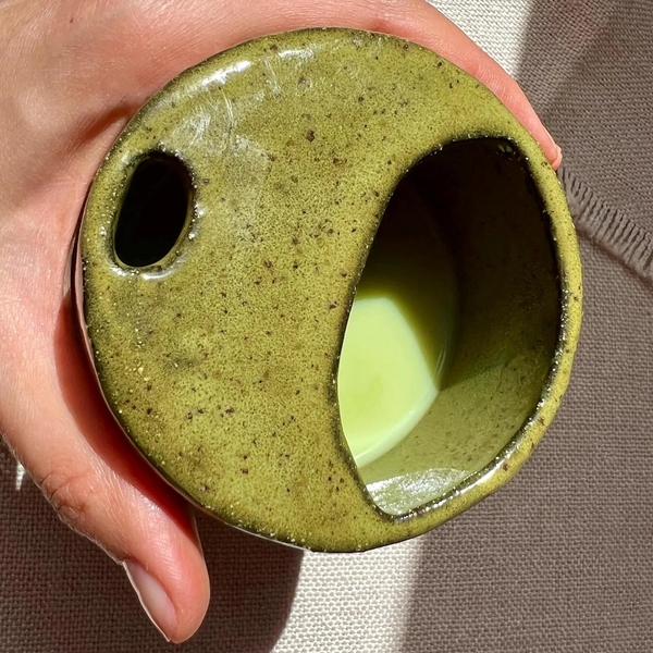 Handmade Ceramic Stoneware Travel Mug, 12 oz