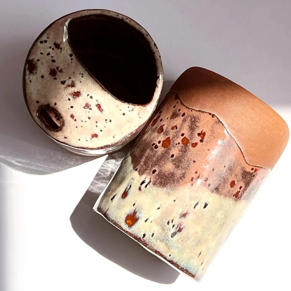 Handmade Ceramic Stoneware Travel Mug, 12 oz
