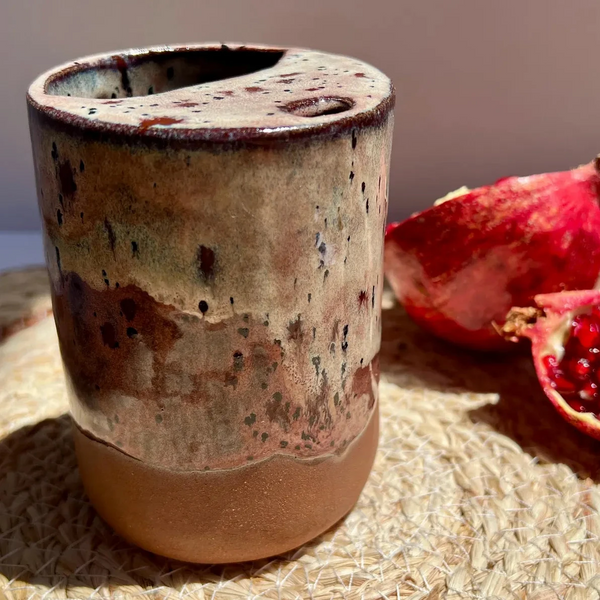 Handmade Ceramic Stoneware Travel Mug, 12 oz