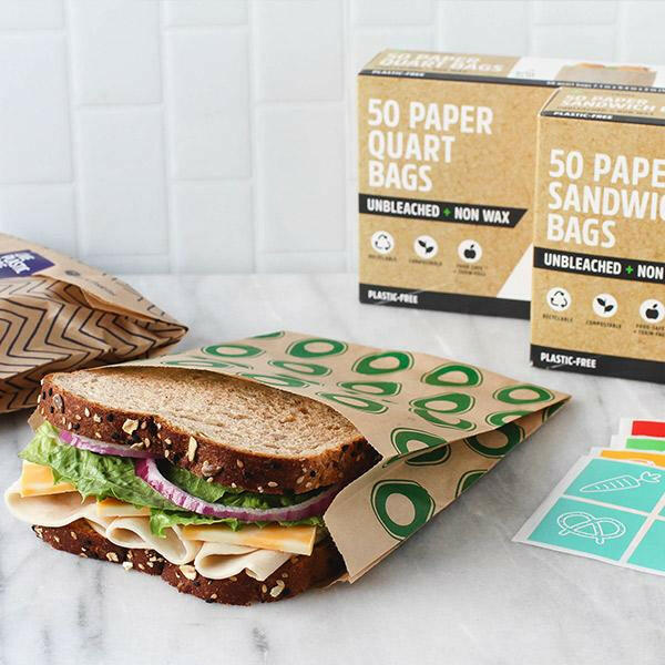 Compostable Paper Snack & Sandwich Bags