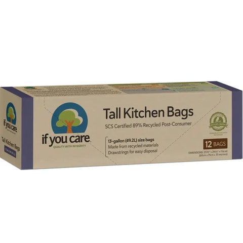 13 gallon Recycled Kitchen Trash Bags, 12 ct