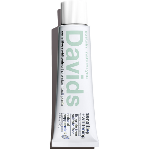 David's Travel Size Premium Toothpaste/ sensitive + whitening nano-hydroxyapatite