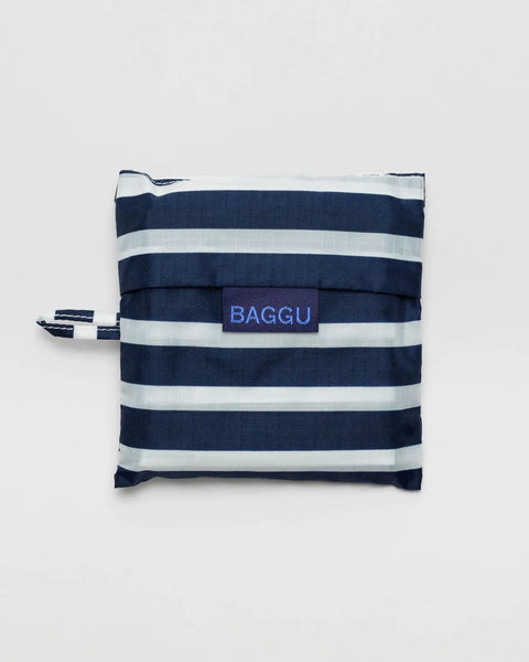 Navy Stripe Standard Baggu Reusable Bag