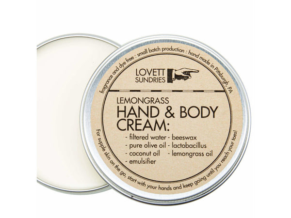 Lemongrass Hand and Body Cream - 1.4 oz body care Lovett Sundries   