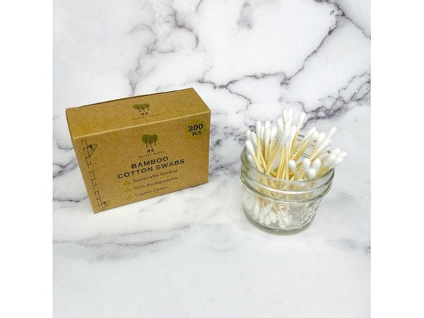 Compostable Bamboo Organic Cotton Swabs Compostable bamboo organic cotton swab Me.Mother Earth   