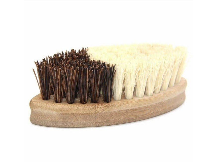 Bamboo Cleaning Brush double sided floor tile grout cleaning scrub brush Zefiro   