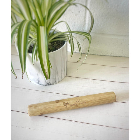 Bamboo Travel Toothbrush Case bamboo toothbrush travel case Me.Mother Earth   