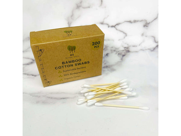 Compostable Bamboo Organic Cotton Swabs Compostable bamboo organic cotton swab Me.Mother Earth   