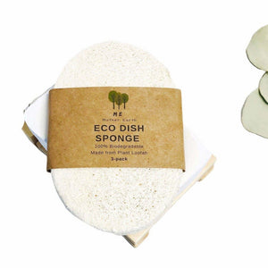 Loofah Dish Sponge: Single Layer 3-Pack Sponges, scrubbers, and wipes Me.Mother Earth   