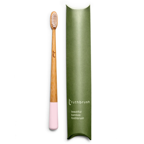 The Truthbrush Beautiful Bamboo Toothbrush with Medium White Castor Oil Bristles