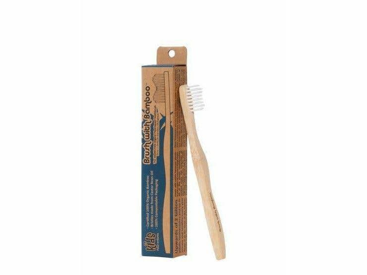 Brush with Bamboo Compostable Toothbrush 100% Compostable Bamboo Toothbrush Brush with Bamboo Kids single brush  