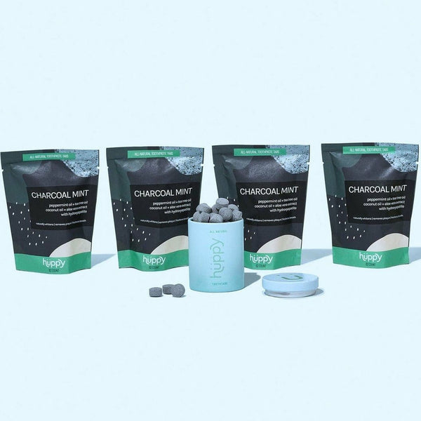 Huppy Charcoal Mint Toothpaste Tablets Toothpaste tablets Huppy   