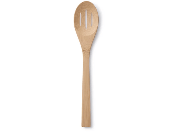 Bamboo Slotted Spoon with Spoon rest Slotted bamboo cooking spoon with spoon rest bambu®   