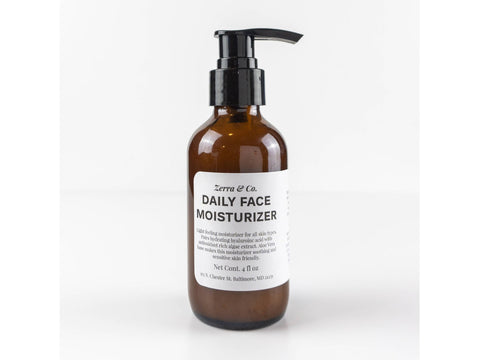 Daily Face Moisturizer- 4oz bottle with pump face moisturizer lotion Zerra & Co.   