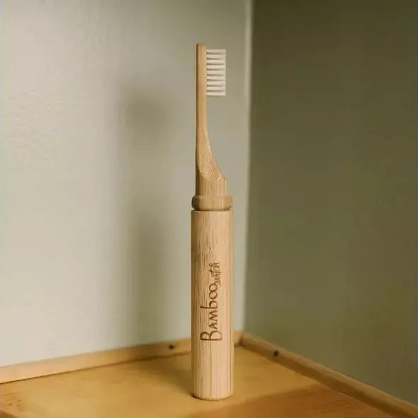 Compostable Bamboo Travel Toothbrush with case