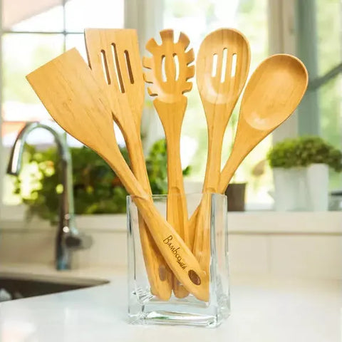 Bamboo Wood Kitchen Spoons