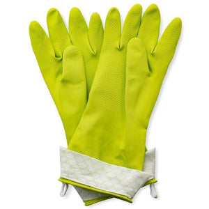 Splash Patrol Natural Latex Gloves Natural Latex Gloves Full Circle Home Green: L  