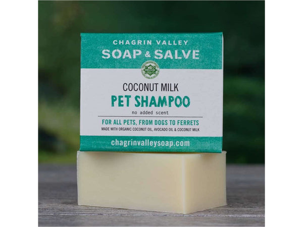 Pet Shampoo Bar: Creamy Coconut Milk, 3.8 oz bar pet shampoo bar Chagrin Valley   