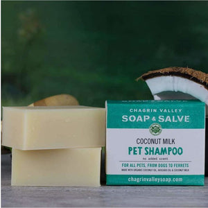 Pet Shampoo Bar: Creamy Coconut Milk, 3.8 oz bar pet shampoo bar Chagrin Valley   