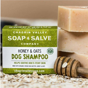 Dog Shampoo Bar: Honey & Oats, 3.8 oz bar dog shampoo bar Chagrin Valley   