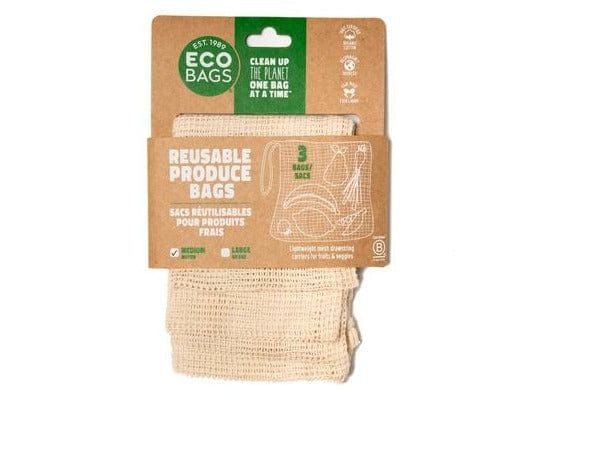 Organic Cotton Mesh Produce Bags- Multiple Options! produce bags EcoBags Set of 3 Mediums  